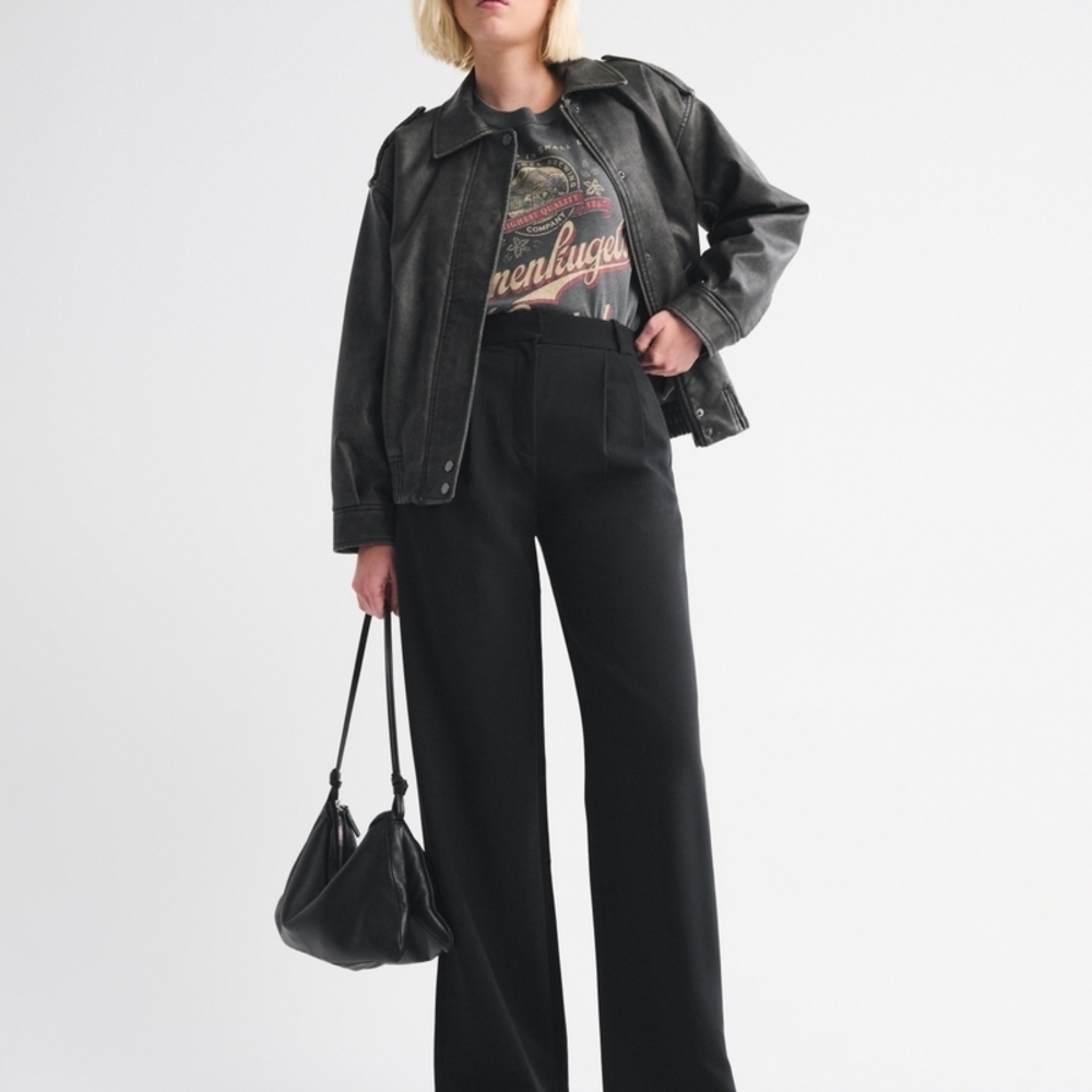 Abercrombie & Fitch Black Wide Leg Pants